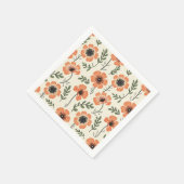 Serviette En Papier Papier à fleurs et serviettes de table (Coin)