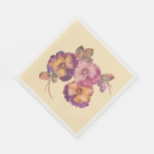 Serviette En Papier Papier à fleurs Pansy Napkin (Coin)
