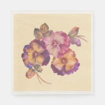 Papier à fleurs Pansy Napkin