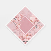 Serviette En Papier Papier à fleurs rose (Coin)