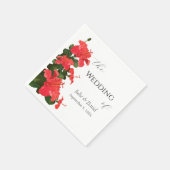 Serviette En Papier Papier à fleurs rouge brillant Hibiscus Napkin (Coin)