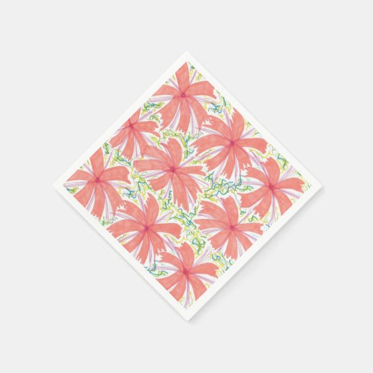 Serviette En Papier Papier à fleurs tropicaux Sunny (Coin)