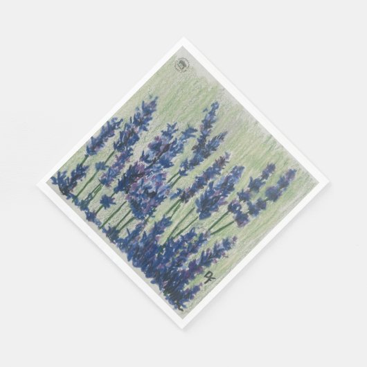 Serviette En Papier Papier à fleurs violettes Napkin (Coin)