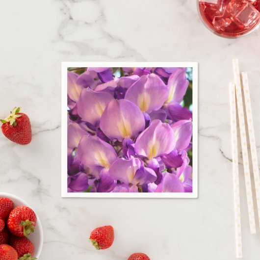 Serviette En Papier Papier à fleurs Wisteria (En situation)