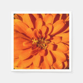 Serviette En Papier Papier à fleurs Zinnia orange Napkin (Devant)