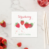 Serviette En Papier Papier à fraises (En situation)