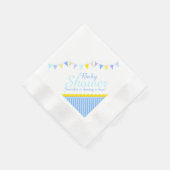 Serviette En Papier Papier à lapin bleu baby shower nommé (Coin)