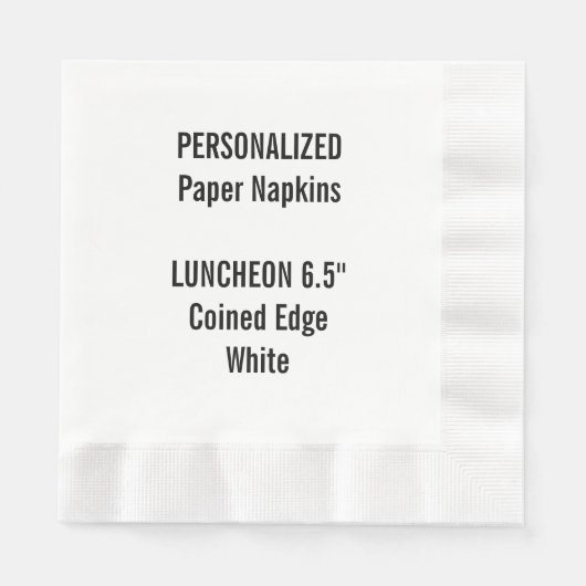 Serviette En Papier Papier à linge blanc personnalisé Napkin (Devant)