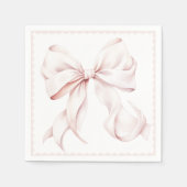 Serviette En Papier Papier à mâche rose ciselé Napkin (Devant)