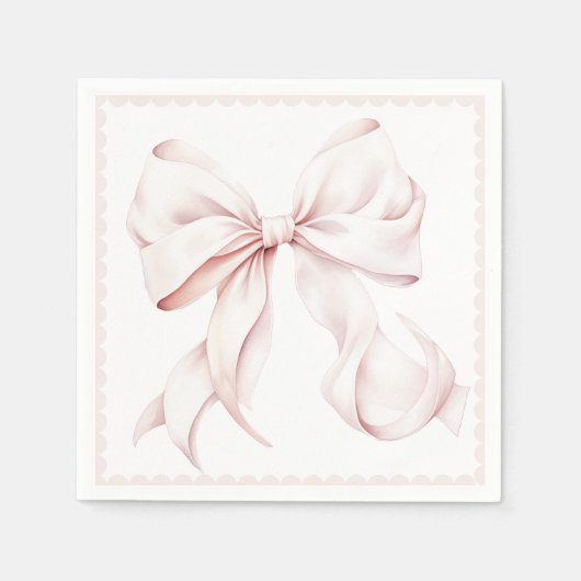 Serviette En Papier Papier à mâche rose ciselé Napkin (Devant)