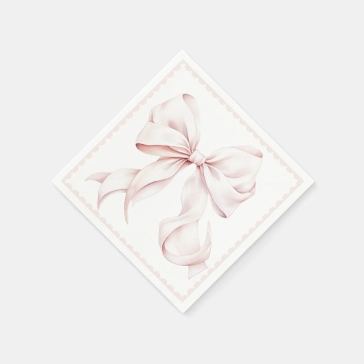 Serviette En Papier Papier à mâche rose ciselé Napkin (Coin)