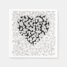 Papier à motif de feuilles de cœur noir abstrait N