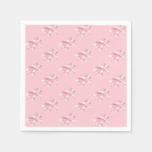 Serviette En Papier Papier à motif floral délicat rose tendre