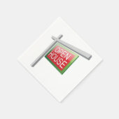 Serviette En Papier Papier à panneau immobilier Open House (Coin)