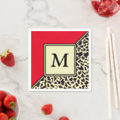 Serviette En Papier Papier à papier monogramme personnalisé (En situation)