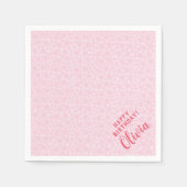 Serviette En Papier Papier à papier personnalisé avec fleurs simples (Devant)