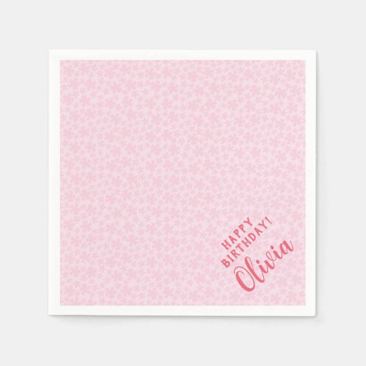 Serviette En Papier Papier à papier personnalisé avec fleurs simples (Devant)