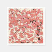 Serviette En Papier Papier à papier rose cerisier en fleurs (Devant)