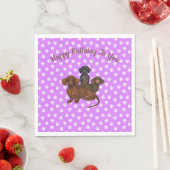 Serviette En Papier Papier à papier violet Dachshund (En situation)