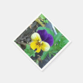 Serviette En Papier Papier à pâte violet et jaune (Coin)