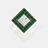 Serviette En Papier Papier à plis Snowman Green Buffalo Napkin (Coin)