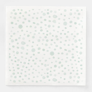 Serviette En Papier Papier à points d'aquarelle Confetti à la menthe
