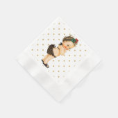 Serviette En Papier Papier à points Polka Sparkle Or Napkin Vintage bé (Coin)