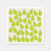 Serviette En Papier Papier à poires vert (Devant)