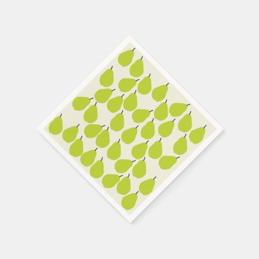 Serviette En Papier Papier à poires vert (Coin)