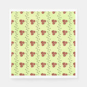 Serviette En Papier Papier à rayures florales (Devant)