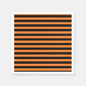 Serviette En Papier Papier à rayures orange et noir (Devant)
