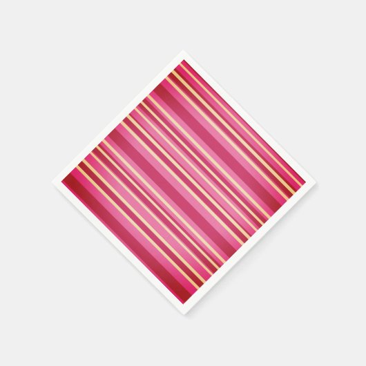 Serviette En Papier Papier à rayures rose blanc jaune (Coin)