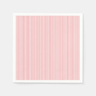 Serviette En Papier Papier à rayures rouge et blanc