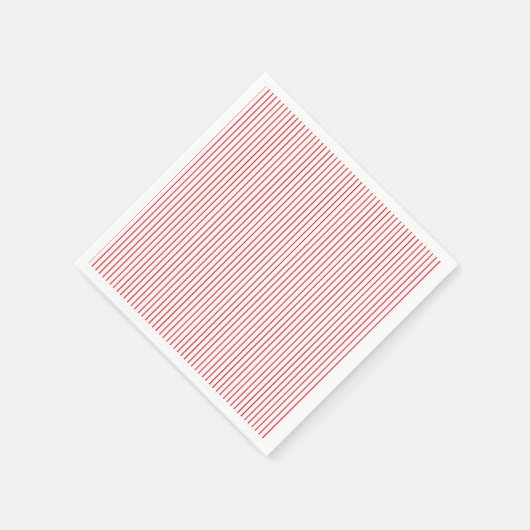 Serviette En Papier Papier à rayures rouge et blanc (Coin)