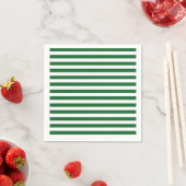 Serviette En Papier Papier à rayures vert et blanc (En situation)