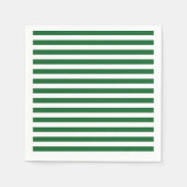 Serviette En Papier Papier à rayures vert et blanc (Devant)