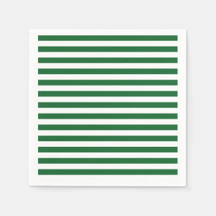 Serviette En Papier Papier à rayures vert et blanc