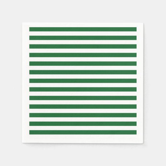 Serviette En Papier Papier à rayures vert et blanc (Devant)