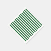 Serviette En Papier Papier à rayures vert et blanc (Coin)