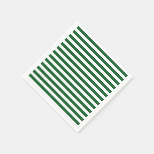 Serviette En Papier Papier à rayures vert et blanc (Coin)