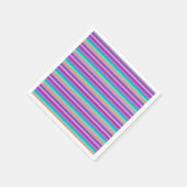 Serviette En Papier Papier à rayures violettes (Coin)