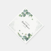 Serviette En Papier Papier à scénario de mariage avec eucalyptus (Coin)
