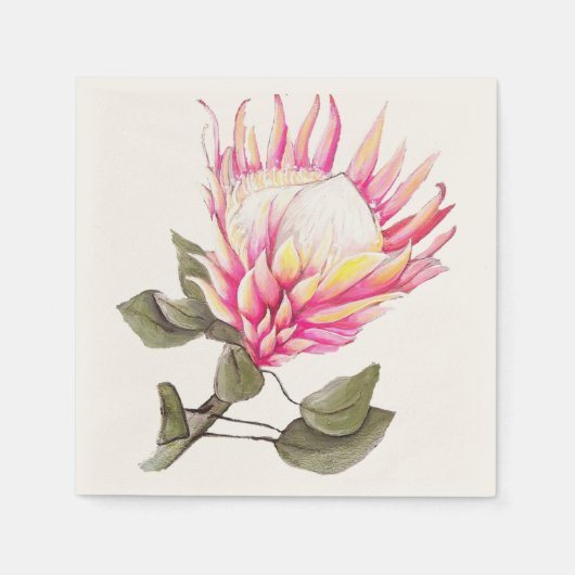 Serviette En Papier Papier à serviette avec King Protea (Devant)
