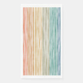 Serviette En Papier Papier à serviettes aquarelle Rainbow Stripe (Devant)