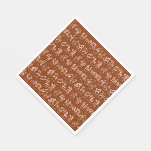 Serviette En Papier Papier à signes Zodiac Napkin(orange) (Coin)