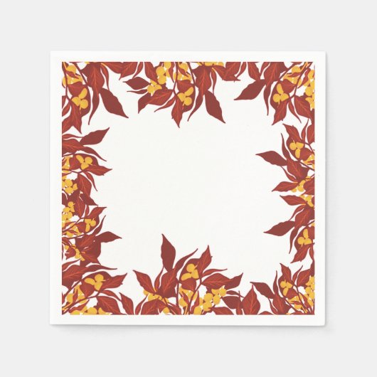Serviette En Papier Papier à thème d'automne (Devant)