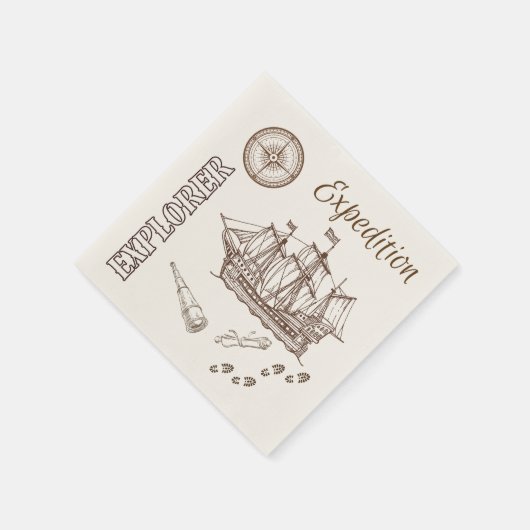 Serviette En Papier Papier à thème Explorer Expédition (Coin)
