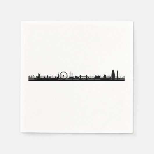 Serviette En Papier Papier à thème Londres Skyline (Devant)