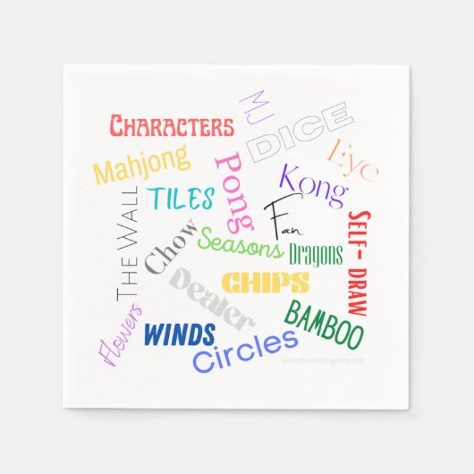 Serviette En Papier Papier à thème Mahjong (Devant)