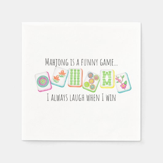 Serviette En Papier Papier à thème Mahjong Napkin (Devant)
